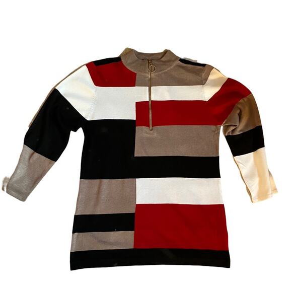 Carol Rose NWT Multicolor Block Pattern Sweater (M) - Picture 4 of 8